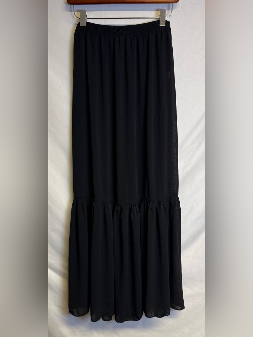 Vintage Cowgirl Black Maxi Skirt
